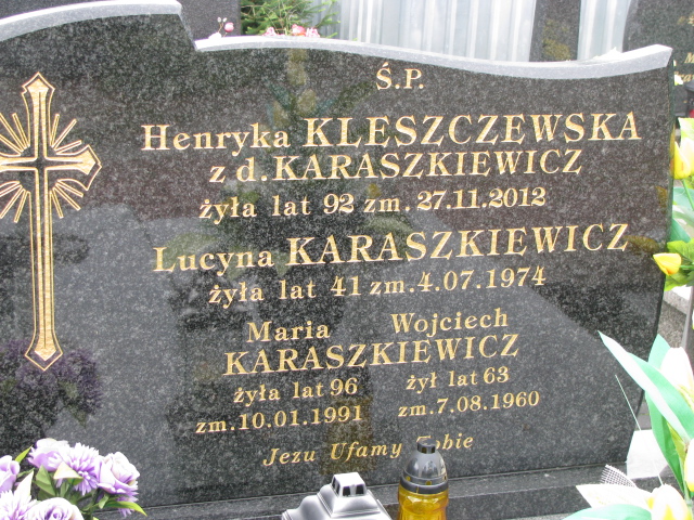 Marianna Karaszkiewicz 1895 Wolbórz - Grobonet - Wyszukiwarka osób pochowanych