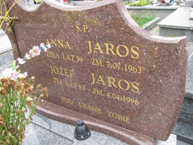 Józef Jaros 1913 Wolbórz - Grobonet - Wyszukiwarka osób pochowanych