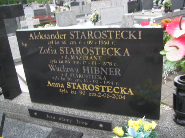 Anna Starostecka 1914 Wolbórz - Grobonet - Wyszukiwarka osób pochowanych