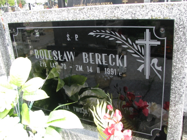 Bolesław Berecki 1921 Wolbórz - Grobonet - Wyszukiwarka osób pochowanych