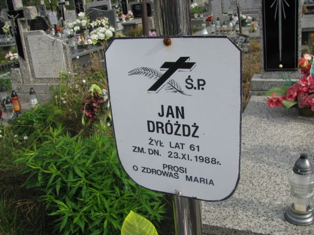 Jan Dróżdż 1927 Wolbórz - Grobonet - Wyszukiwarka osób pochowanych