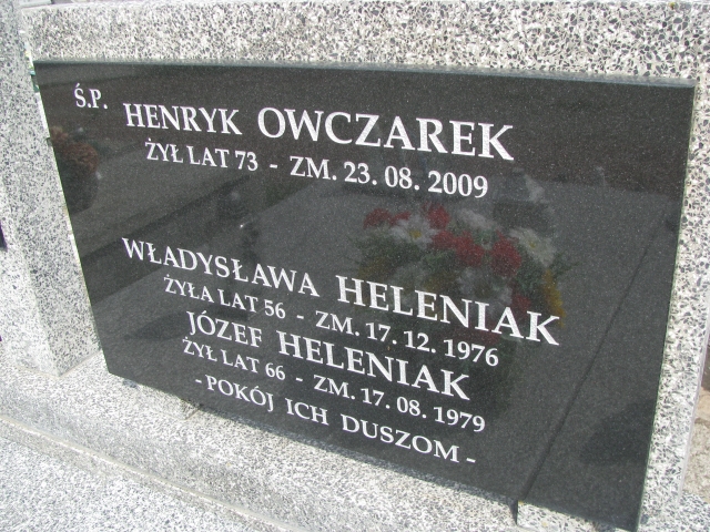 Genowefa Owczarek 1940 Wolbórz - Grobonet - Wyszukiwarka osób pochowanych