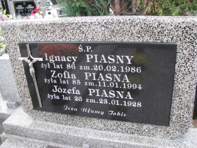 Zofia Piasnor 1909 Wolbórz - Grobonet - Wyszukiwarka osób pochowanych