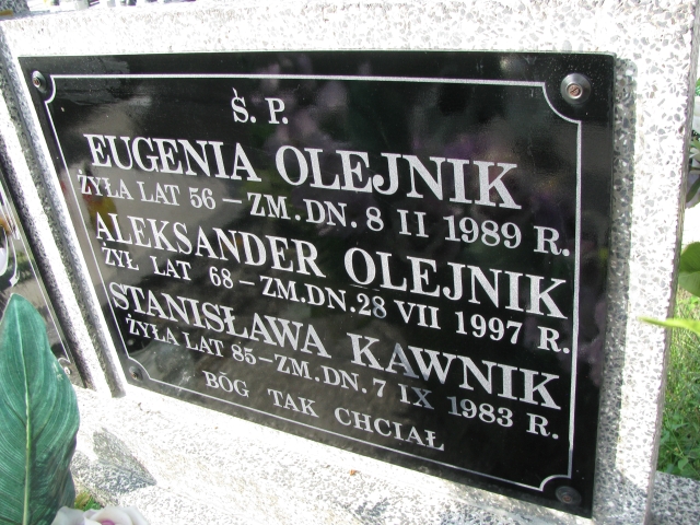 Stanisława Kawnik 1899 Wolbórz - Grobonet - Wyszukiwarka osób pochowanych