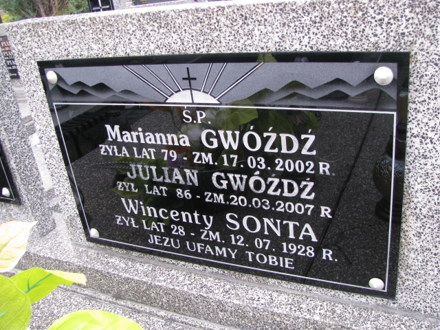 Julian Gwóźdź 1921 Wolbórz - Grobonet - Wyszukiwarka osób pochowanych