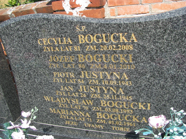 Józef Bogucki 1923 Wolbórz - Grobonet - Wyszukiwarka osób pochowanych