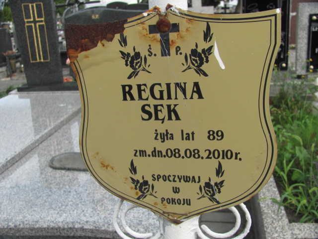 Regina Sęk 1921 Wolbórz - Grobonet - Wyszukiwarka osób pochowanych