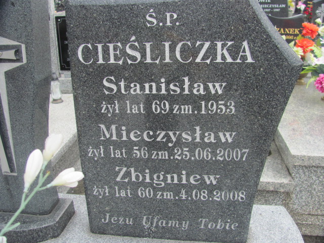 Zbigniew Cieśliczka 1948 Wolbórz - Grobonet - Wyszukiwarka osób pochowanych