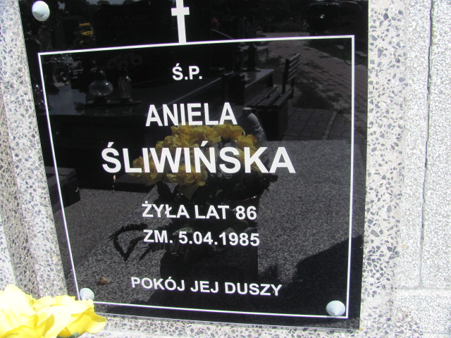 Aniela Śliwińska  1899 Wolbórz - Grobonet - Wyszukiwarka osób pochowanych