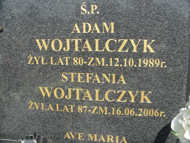 Adam Wojtalczyk 1909 Wolbórz - Grobonet - Wyszukiwarka osób pochowanych