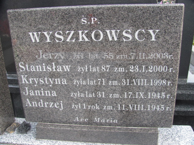 Janina Wyszkowska Wolbórz - Grobonet - Wyszukiwarka osób pochowanych