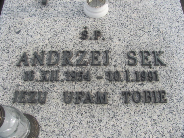 Andrzej Sęk 1954 Wolbórz - Grobonet - Wyszukiwarka osób pochowanych