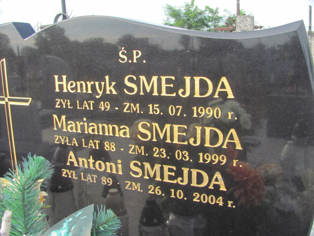 Henryk Smejda 1941 Wolbórz - Grobonet - Wyszukiwarka osób pochowanych