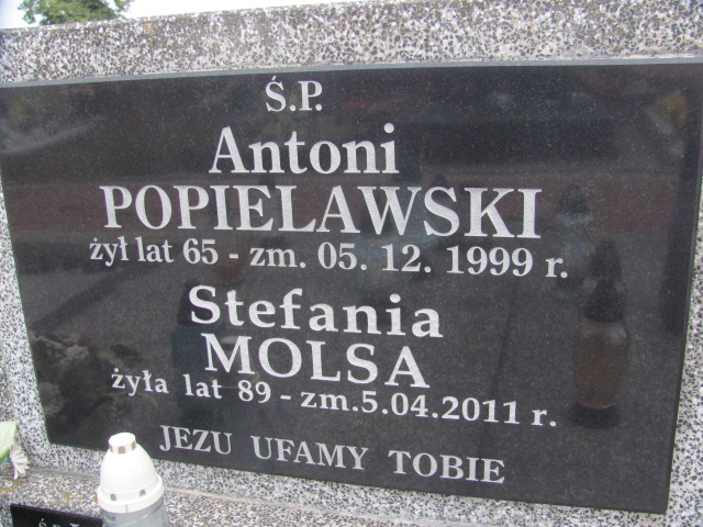 Stefania Molsa 1921 Wolbórz - Grobonet - Wyszukiwarka osób pochowanych