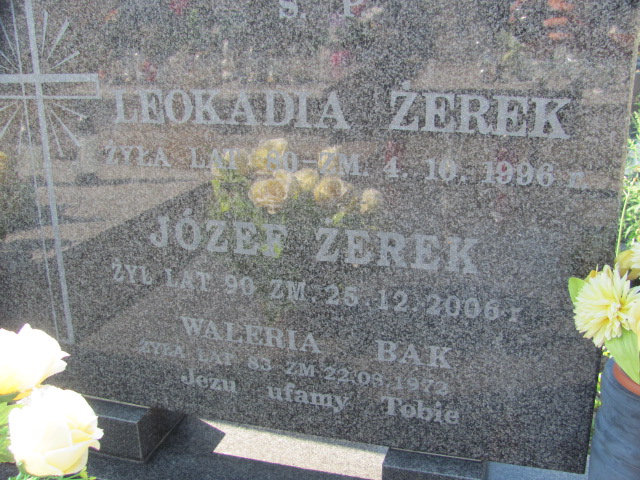 Leokadia Żerek 1915 Wolbórz - Grobonet - Wyszukiwarka osób pochowanych