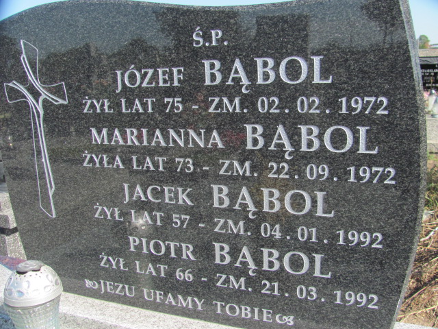 Jacek Bąbol 1934 Wolbórz - Grobonet - Wyszukiwarka osób pochowanych