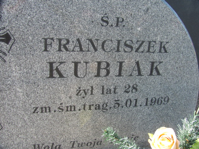 Franciszek Kubiak Wolbórz - Grobonet - Wyszukiwarka osób pochowanych