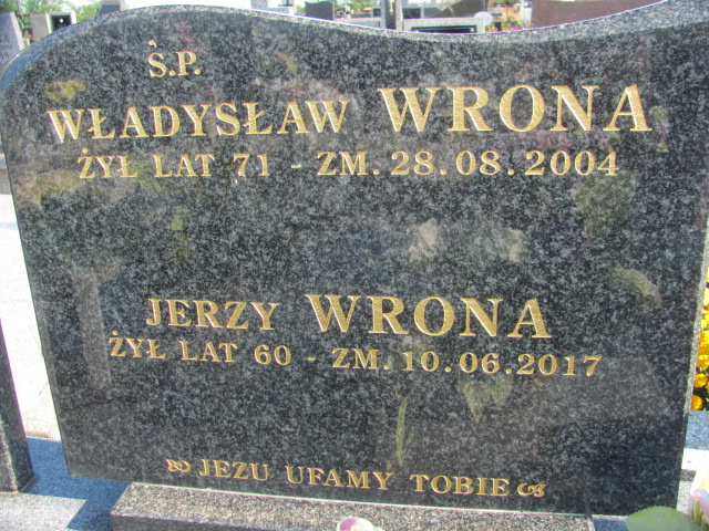 Władysław Wrona 1933 Wolbórz - Grobonet - Wyszukiwarka osób pochowanych