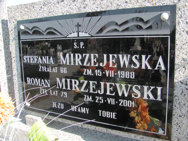 Stefania Mirzejewska  1922 Wolbórz - Grobonet - Wyszukiwarka osób pochowanych